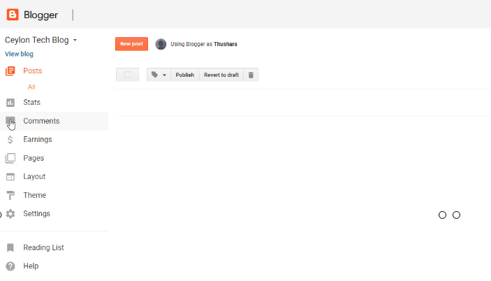 Blogger Dashboard