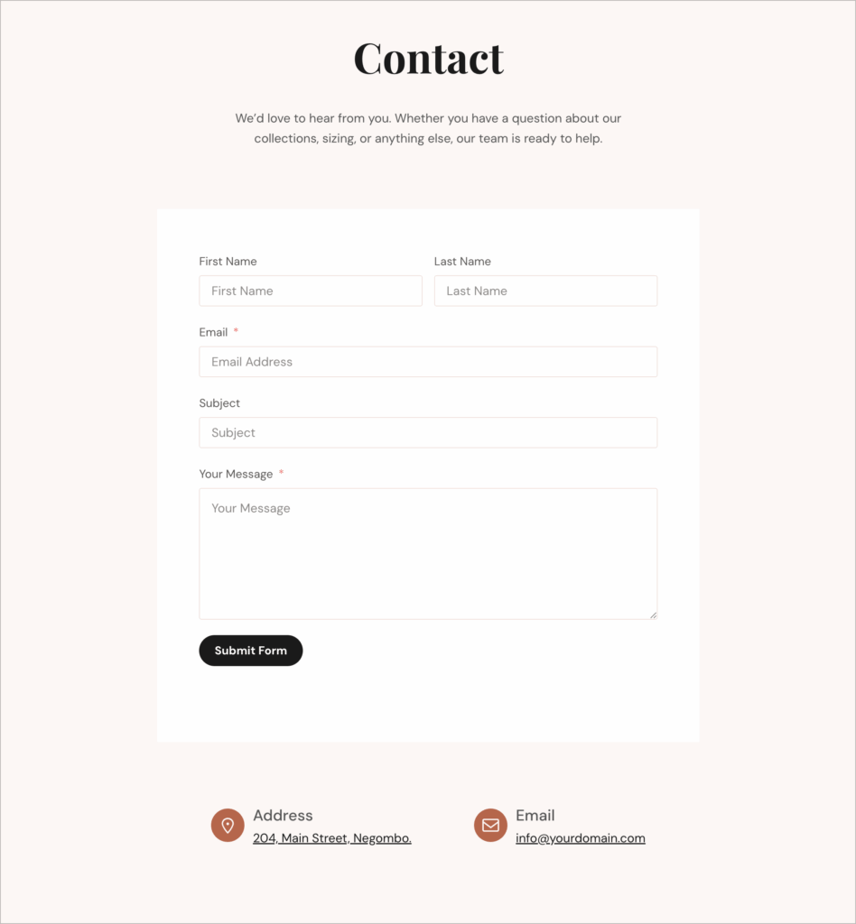 Contact preview