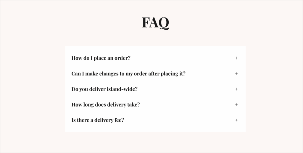 FAQ preview