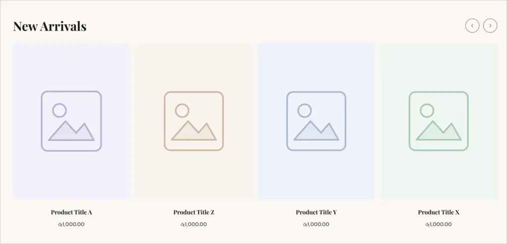 Product Carousel preview
