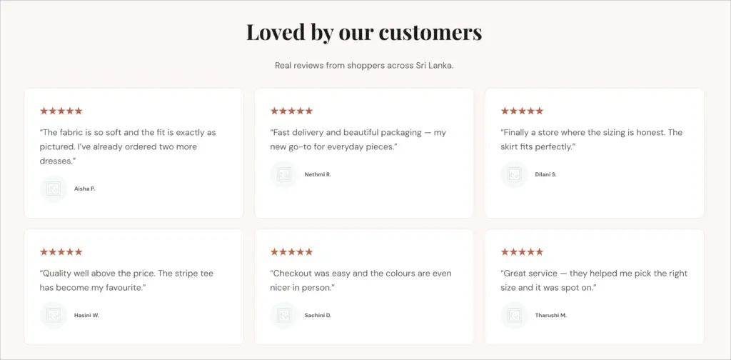 Testimonials preview